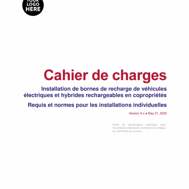 Guide complet & Fichier de spécifications pour les résidents - Conception et installation individuelle de bornes de recharge pour véhicules électriques en copropriété