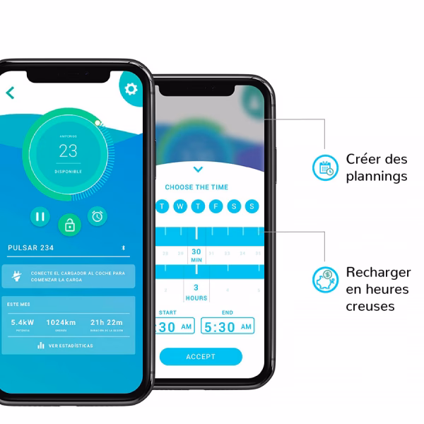 WALLBOX Borne de recharge Copper SB - 1,4 à 22kW - Bluetooth - Wifi - RFID – Image 8