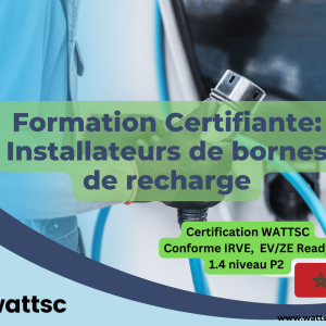 Formation Infrastructure de bornes de charge tertiaires - Certification IRVE et certification EV/ZE Ready 1.4 niveau P2