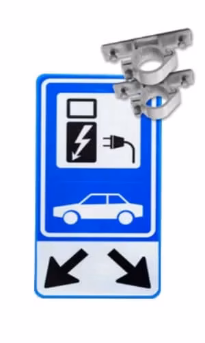 Panneau de signalisation voiture électrique