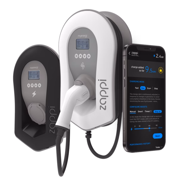 Borne de recharge Zappi V2 3F 22kW 6,5M T2