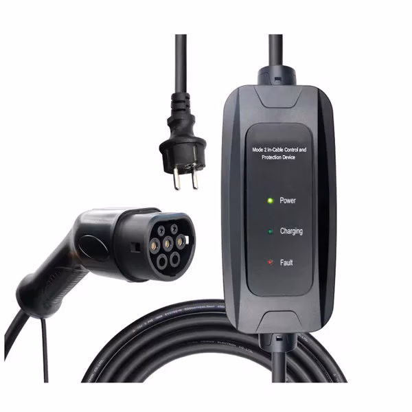Chargeur Mobile - Type 2 avec Fiche Schuko 16A - 5 Mètres