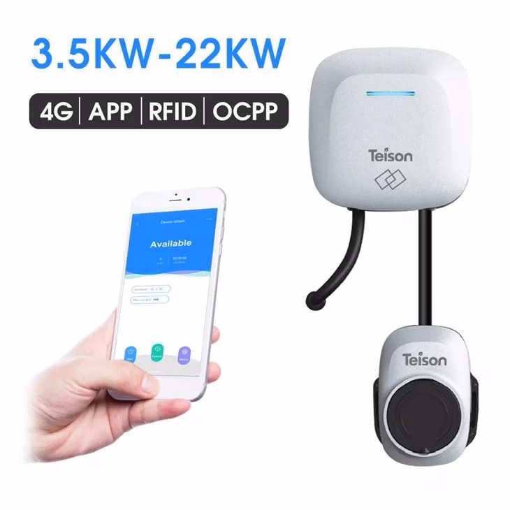 Chargeur de boîte murale de contrôle APP 16A/32A avec prise de type 2