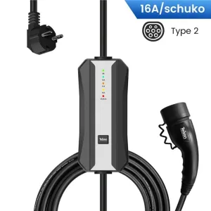 Chargeur Portable Mobile pour Voiture Électrique avec prise Schuko